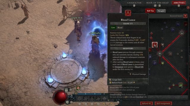 Blood Lance Skill for the Fate Lancer Diablo 4 Necro Build