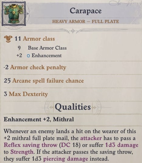 Carapace Heavy Armor Greybor Pathfinder Wrath of the Righteous Build