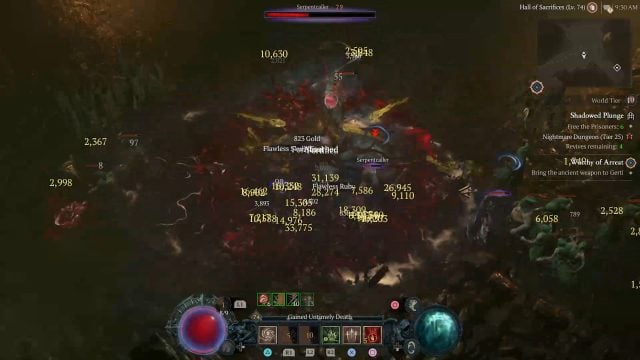 Diablo 4 Bloodshadow Necromancer Build in Combat