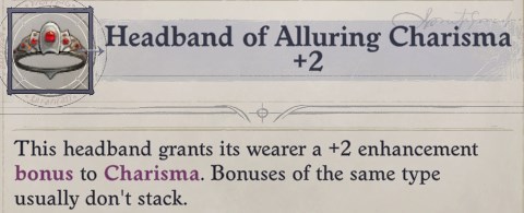 Headband of Alluring Charisma Delamere Pathfinder Wrath of the Righteous Build