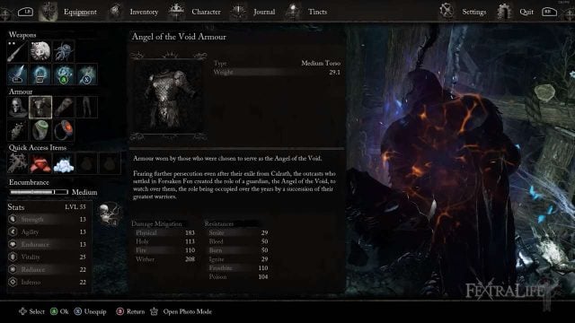 Lords of the Fallen - Angel of the Void Armor Set
