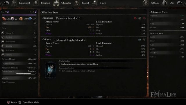 Lords of the Fallen - Fire Knight Stats