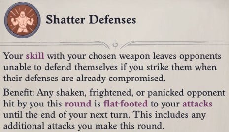 Shatter Defenses Feat Regill Pathfinder Wrath of the Righteous Build