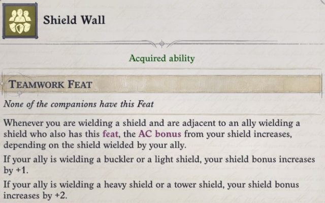 Shield Wall Teamwork Feat Sosiel Pathfinder Wrath of the Righteous Build