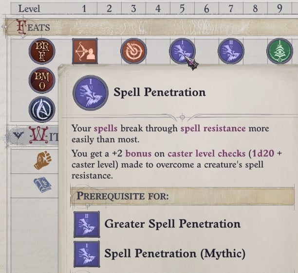 Spell Penetration Feat Ember Build Guide Pathfinder WotR